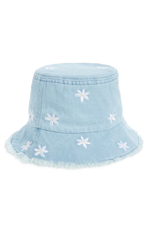 Kids' Daisy Denim Bucket Hat (Big Kid)