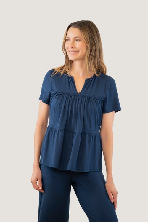Jjwinks Tiered Built-in Shelf Tee In Blue