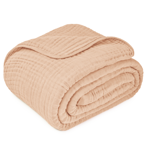 Comfy Cubs Adult Muslin Blanket In White