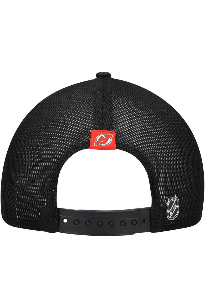 Women's Fanatics  Black New Jersey Devils Authentic Pro Adjustable Trucker Hat, Alternate, color, Black