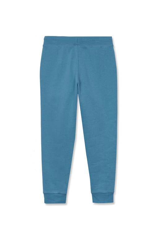 Lands' End Girls Cotton Fleece Jogger Sweatpants In Blue