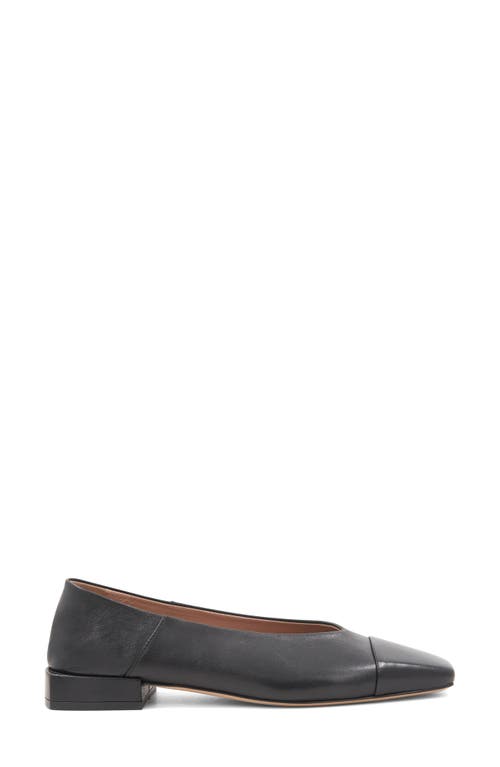 Bruno Magli Patria Square Toe Flat In Black/black