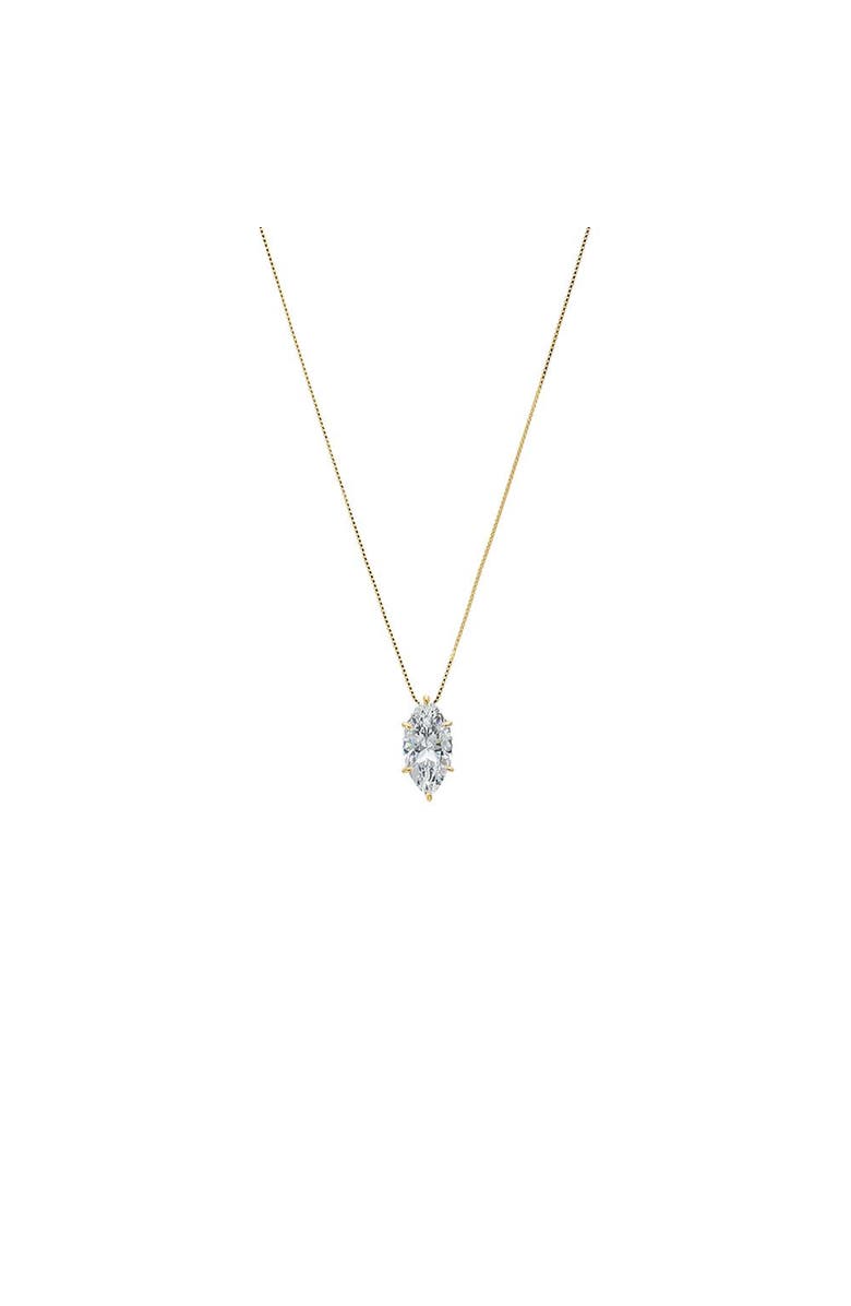 BY ADINA EDEN Marquise Solitaire CZ Necklace, Main, color, Gold