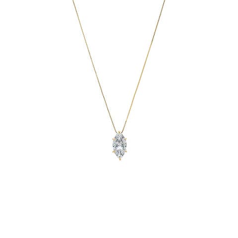 Marquise Solitaire CZ Necklace