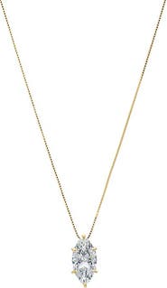 BY ADINA EDEN Marquise Solitaire CZ Necklace