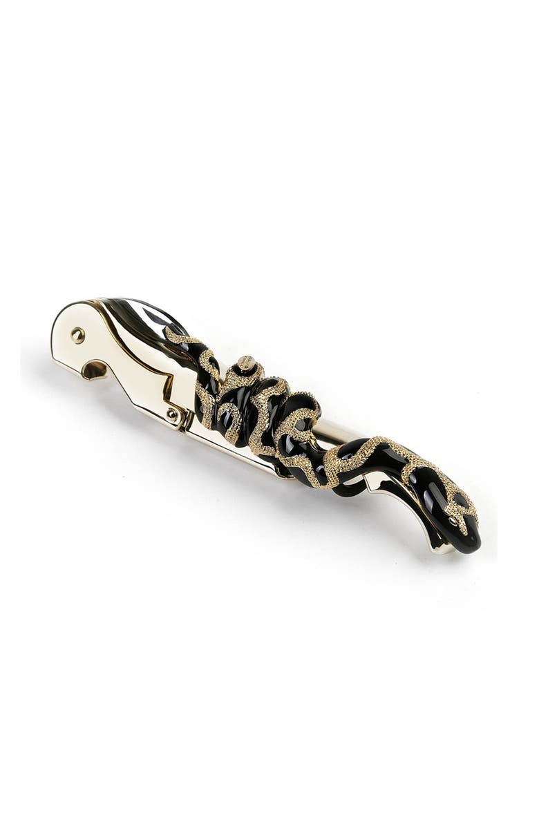 Roberto Cavalli Classic Wine Opener Snake with Luxury Box, Main, color, Snake Black