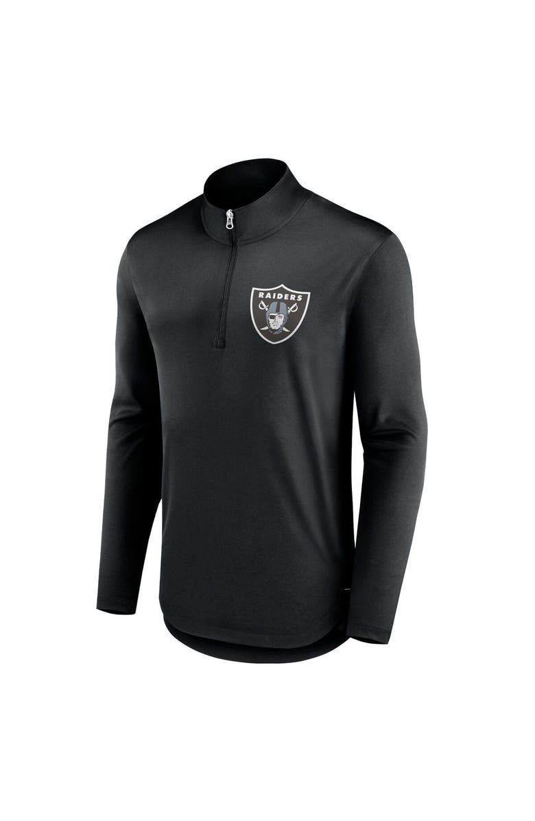 FANATICS Men's Fanatics Branded Black Las Vegas Raiders Tough Minded Quarter-Zip Top, Alternate, color, 