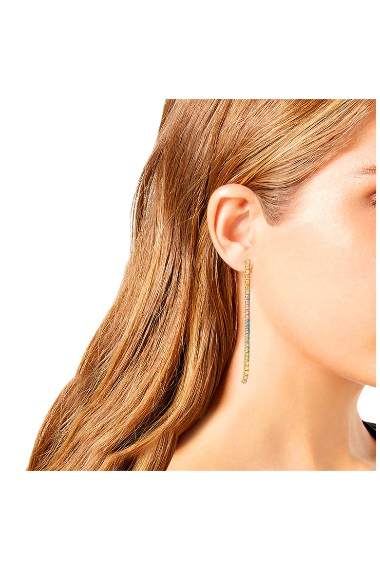Linear Drop Earrings, Alternate, color, RAINBOW MULTI