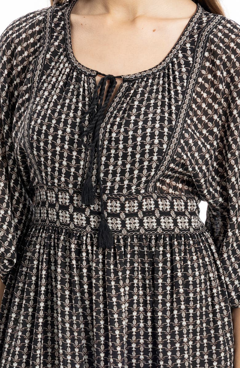 MAX STUDIO Puff Sleeve Minidress, Alternate, color, Black