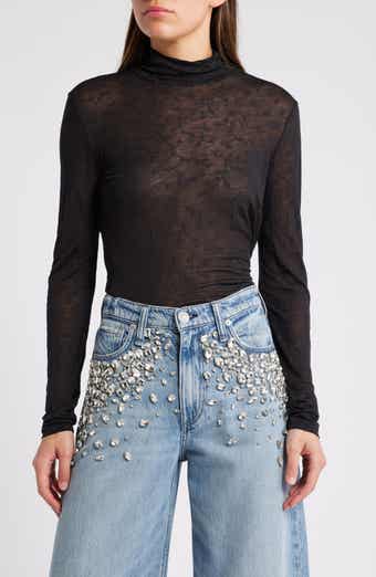 rag & bone Valencia Floral Turtleneck Top