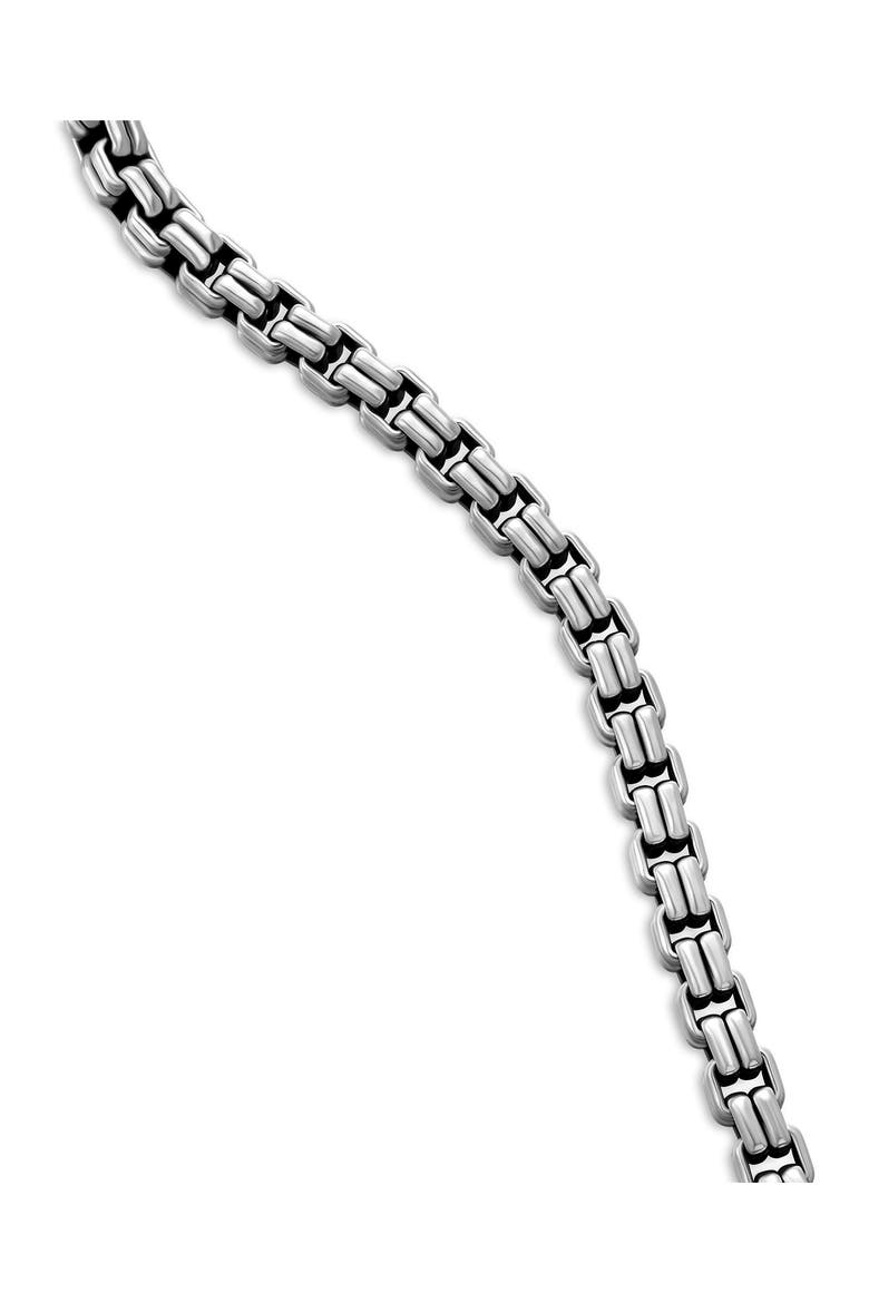 Men's Double Box Chain Necklace in Sterling Silver, 2.6mm, Alternate, color, SILVER