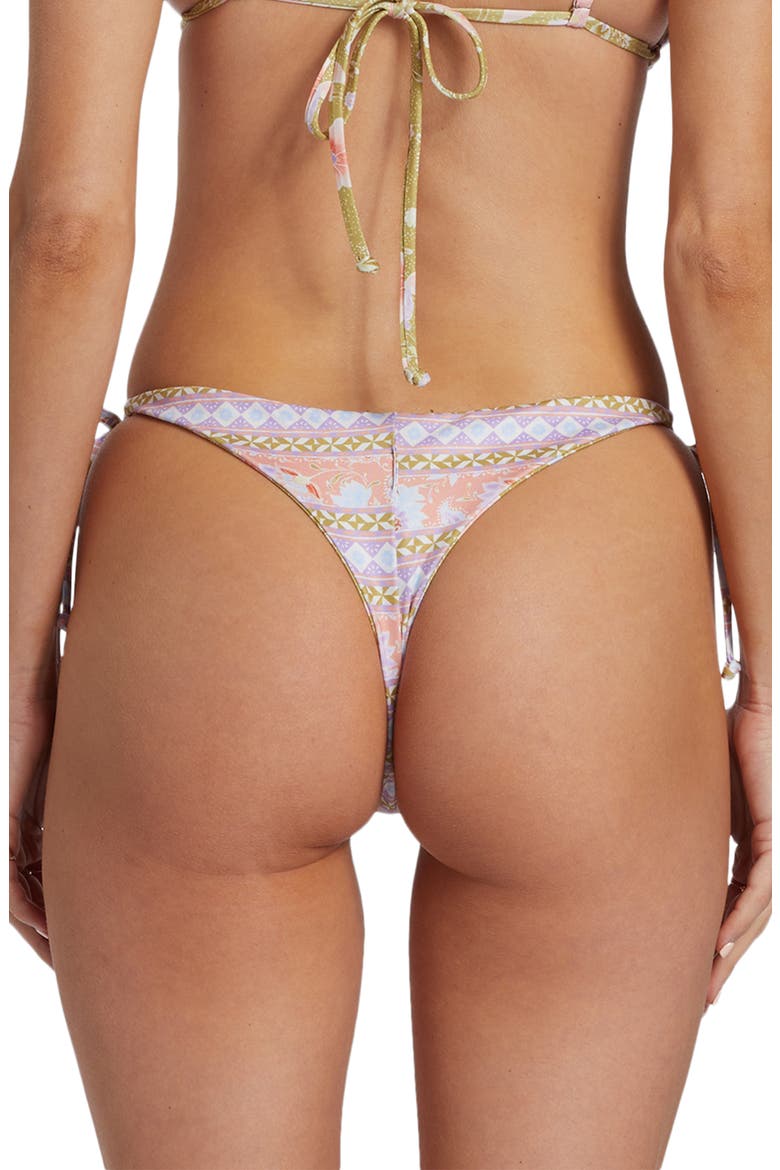 Feelin' Peaceful Maya Reversible Side Tie Bikini Bottoms, Alternate, color, PINK MULTI