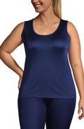 Lands' End Petite Silk Interlock Thermal Long Underwear Base Layer Tank Top