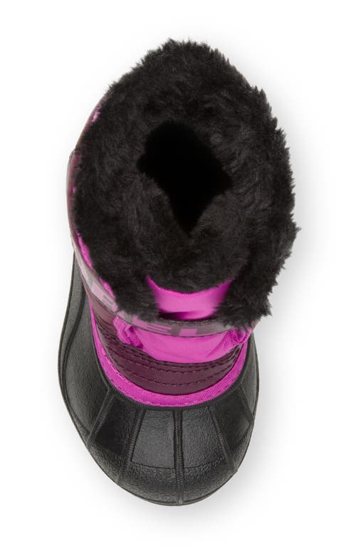 Sorel Kids' Snow Commander Insulated Waterproof Boot In Purple Dahlia/groovy Pink