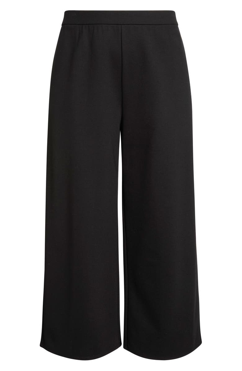 Eileen Fisher Ankle Wide Leg Pants, Alternate, color, Black
