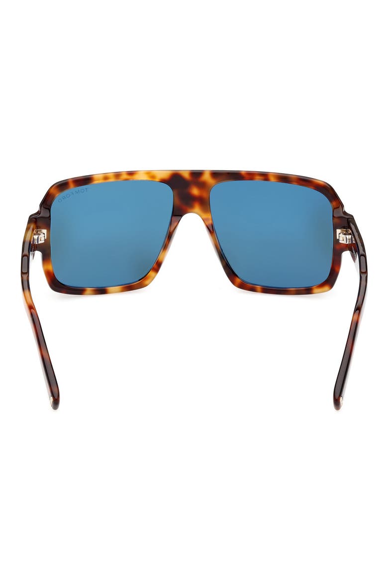 Camden 58mm Square Sunglasses, Alternate, color, BLONDE HAVANA / BLUE