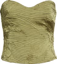 Ulla Johnson Heleen Pleated Strapless Bustier Top
