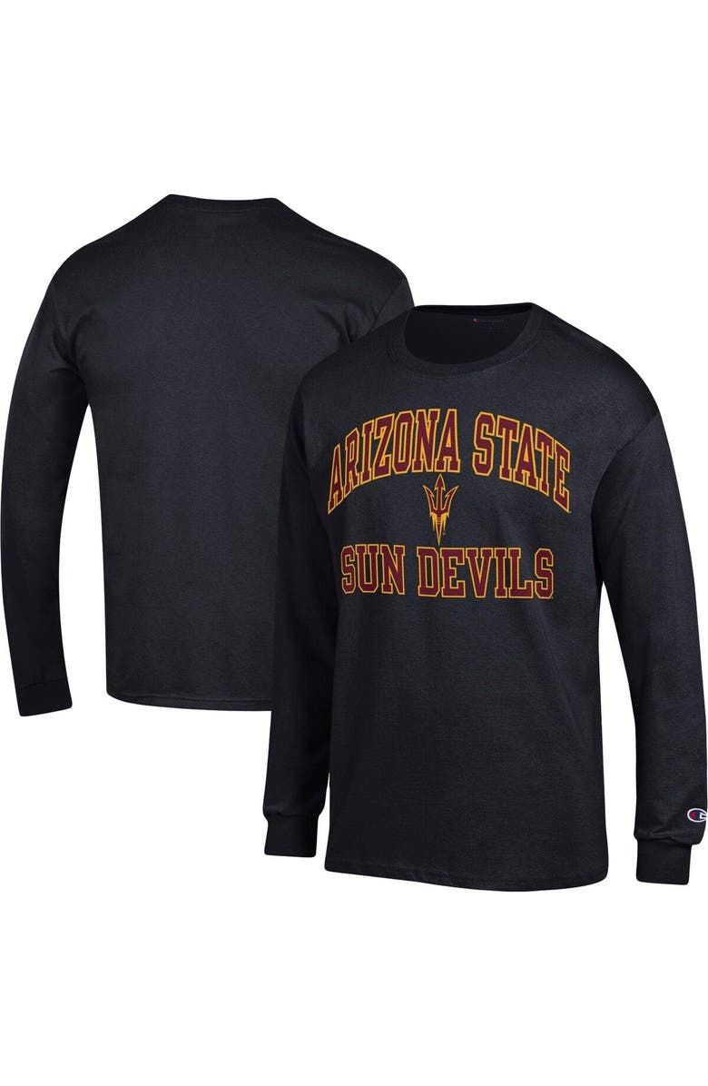 Champion Men's Champion Black Arizona State Sun Devils High Motor Long Sleeve T-Shirt, Main, color,