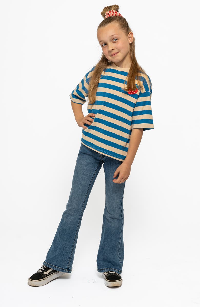 THE NEW Kids' Stripe Strawberry Embroidered Organic Cotton T-Shirt, Alternate, color, 
