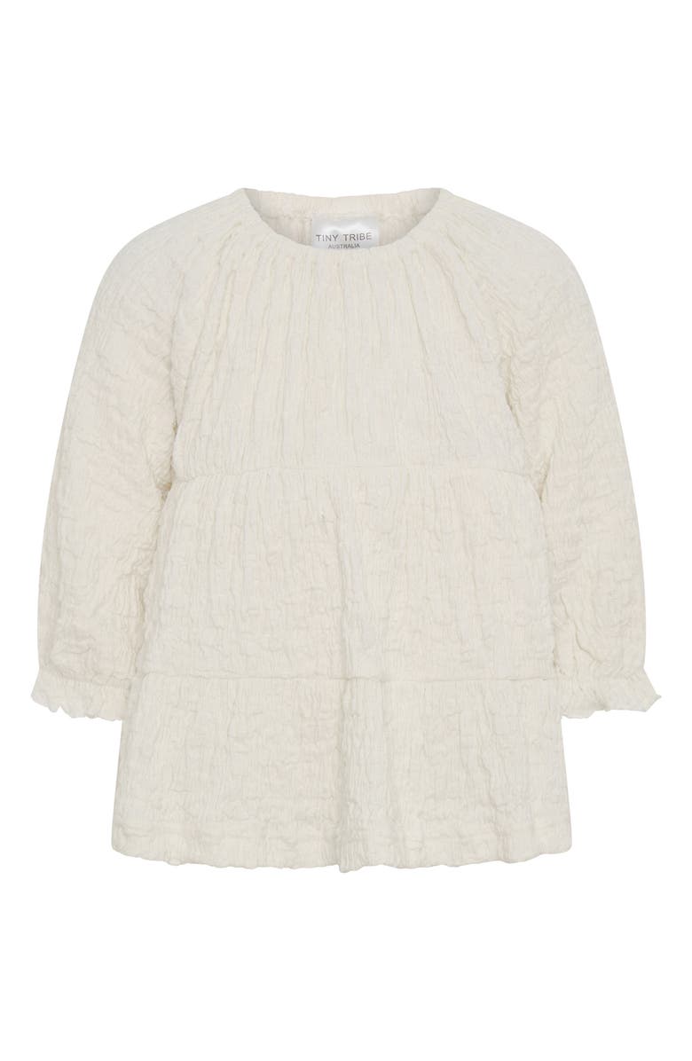TINY TRIBE Tiered Dress & Bloomers Set, Main, color, Cream