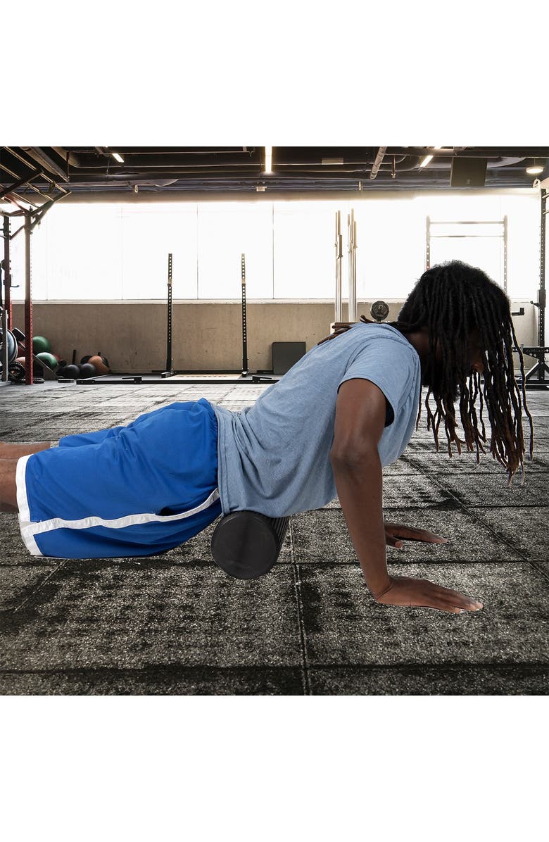 MIND READER High-Density Round Foam Roller - 18 inches - Black, Alternate, color, 