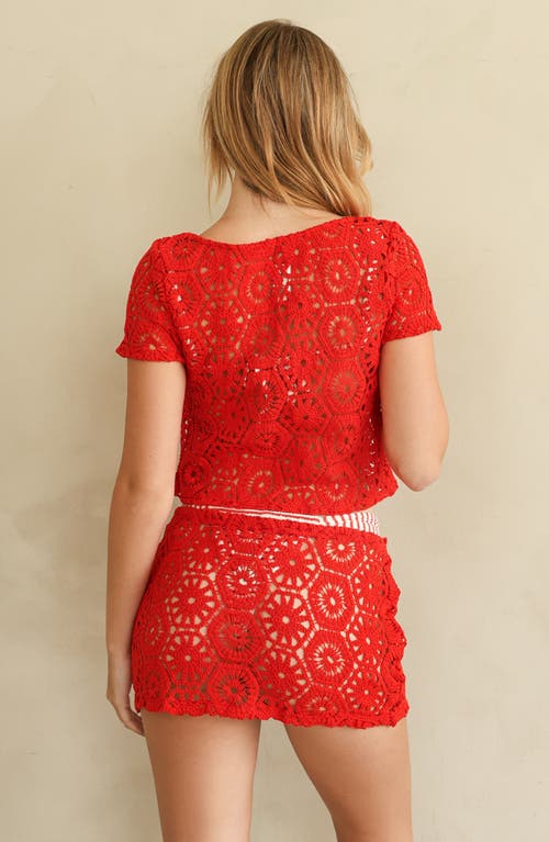 Dippin Daisys Salt Life Blouse Top In Red