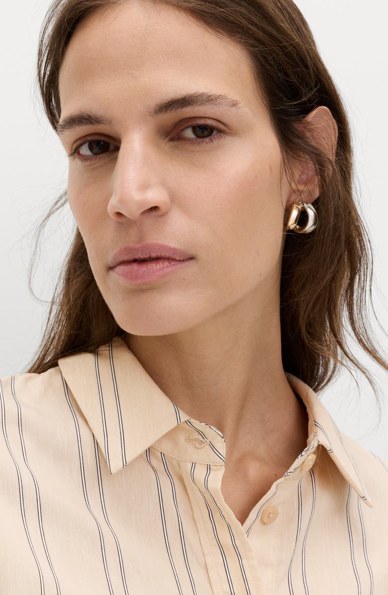 M&S Stripe Shirt, Alternate, color, Beige