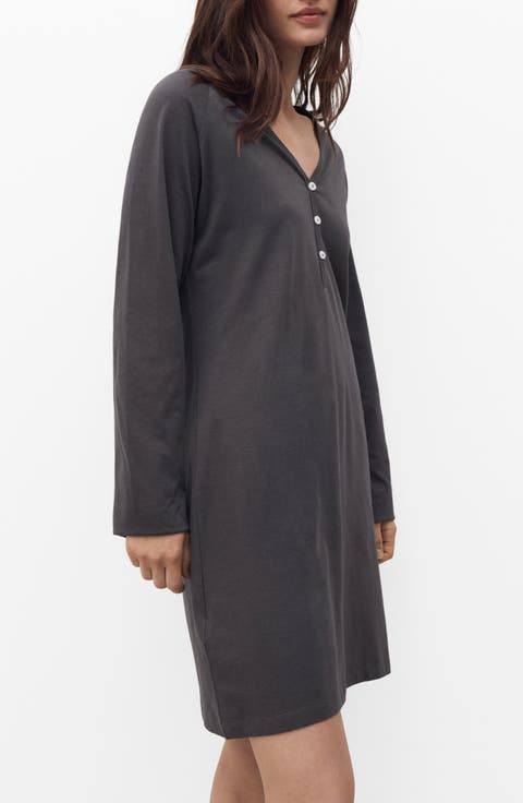Long Sleeve Cotton Nightgown