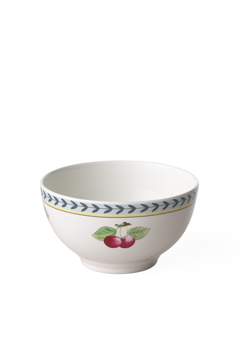 French Garden Fleurence Rice Bowl, Main, color, white