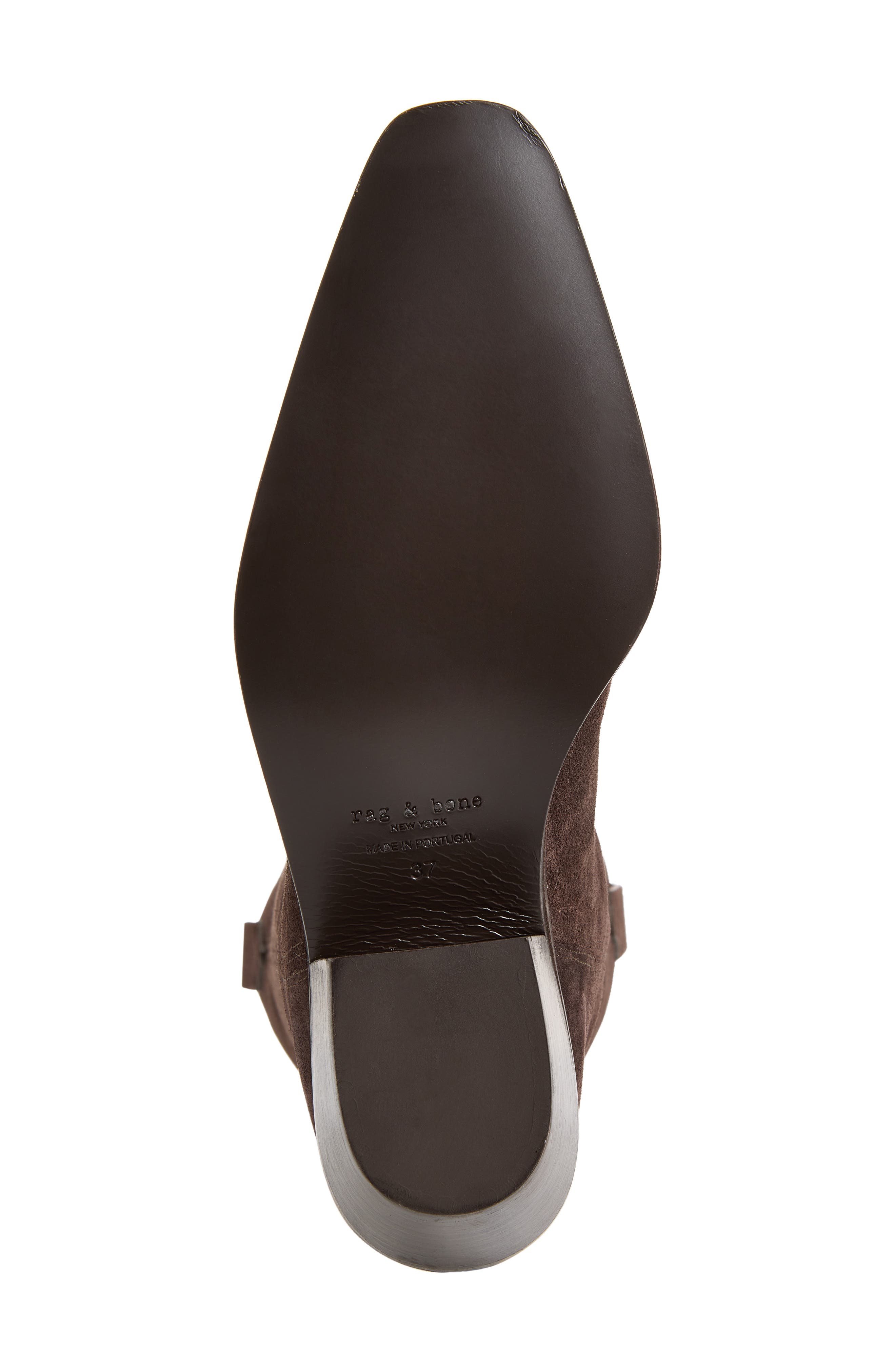 Naomi Over the Knee Western Boot, Alternate, color, DARK CHOCOLATE SUEDE