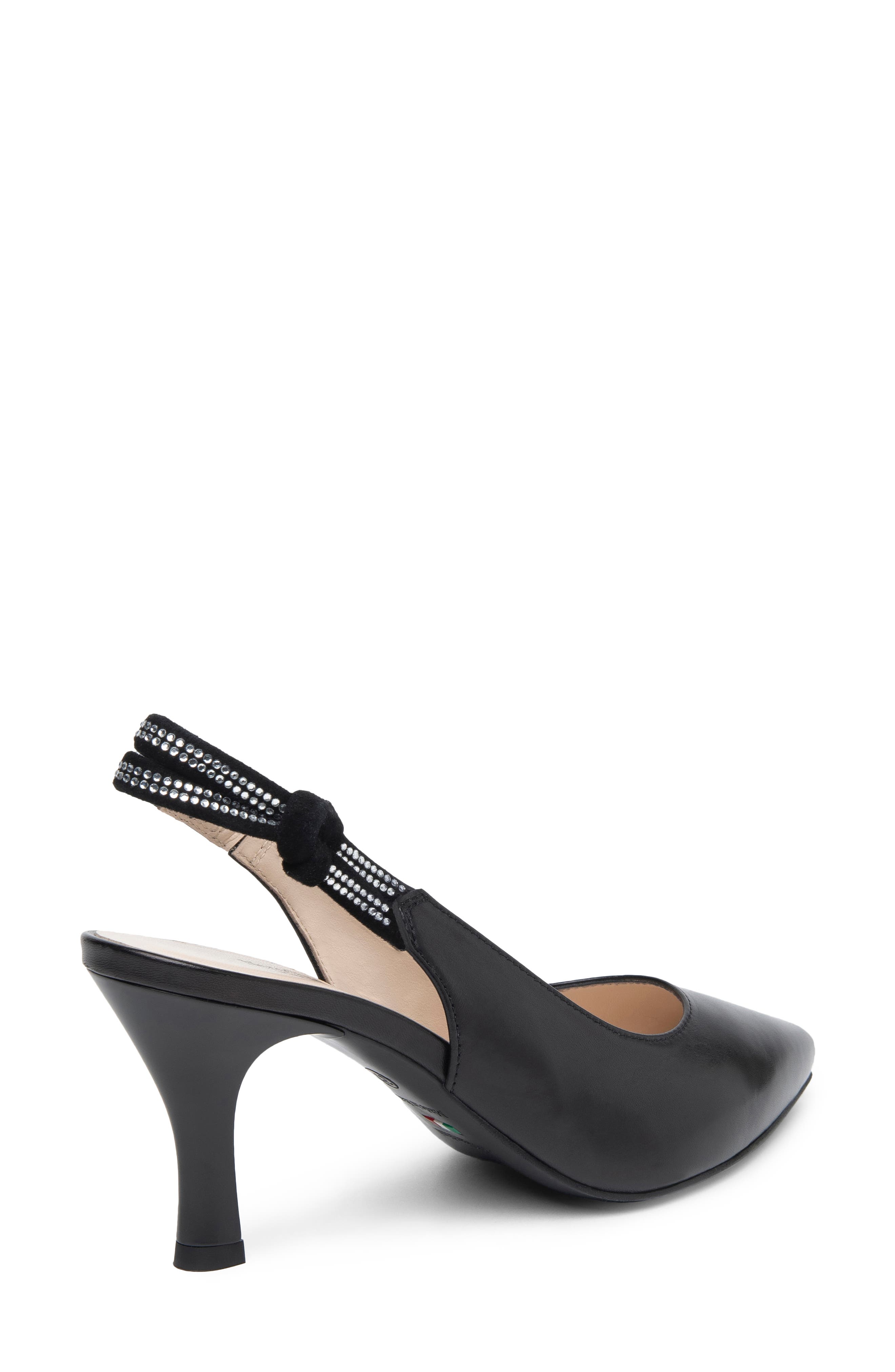 NeroGiardini Pointed Toe Slingback Pump, Alternate, color, Black