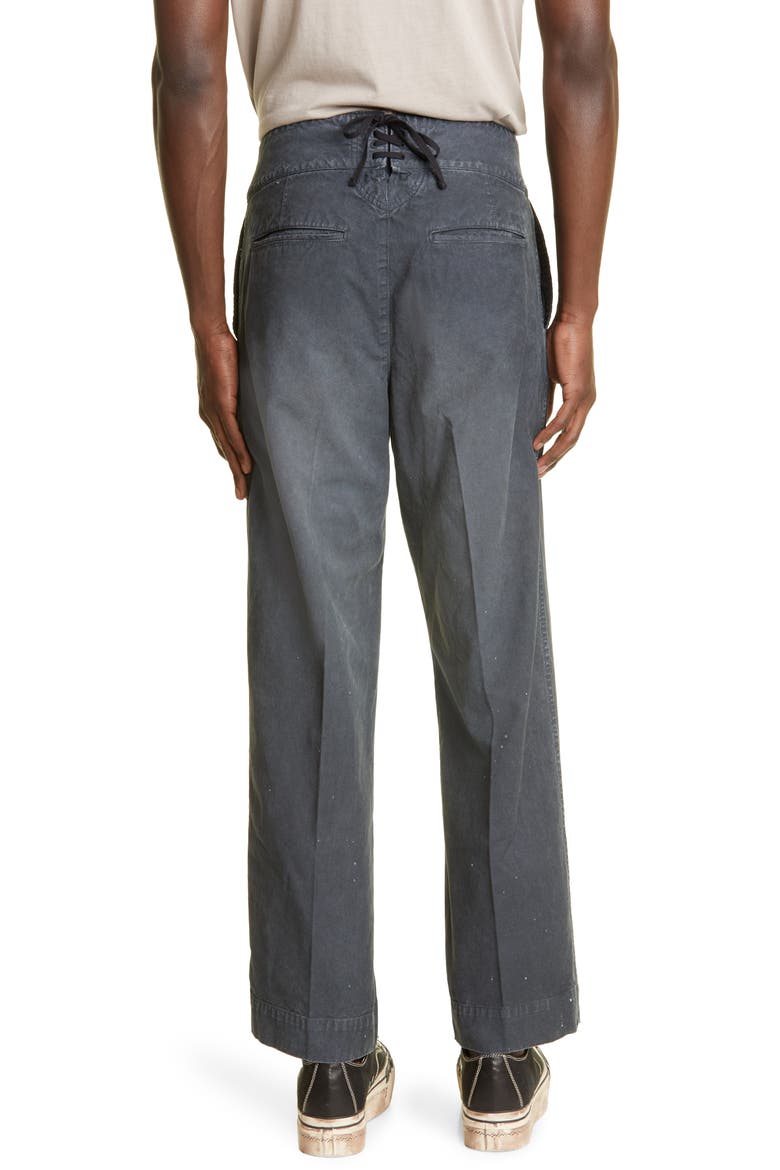 Men's Holman Damaged Sailor Pants, Alternate, color, BLACK