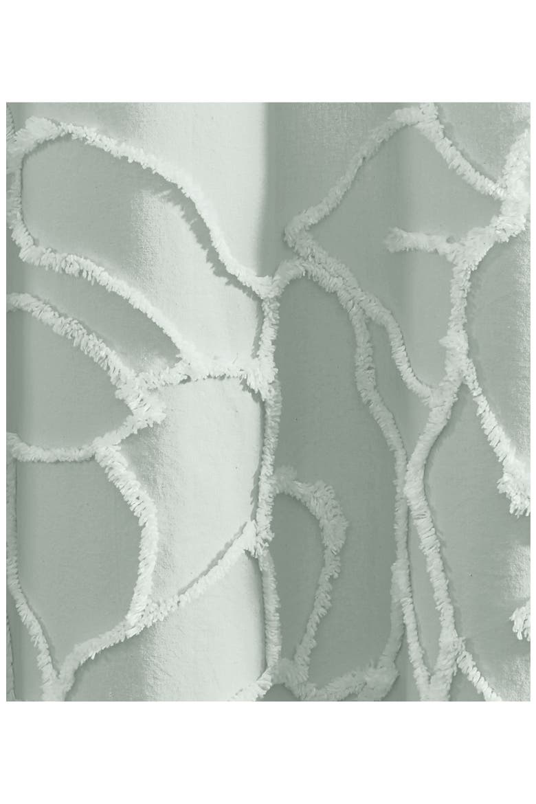 Chenille Rose Shower Curtain, Alternate, color, GREEN