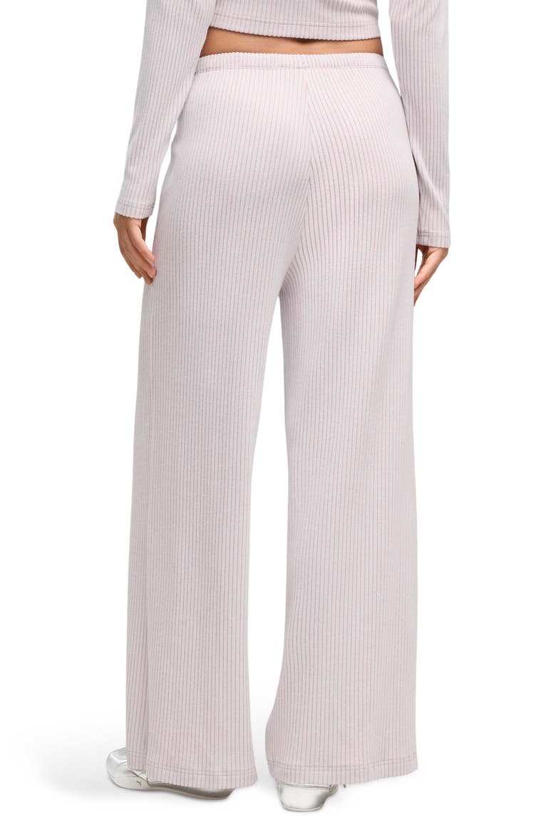 Ribbed Wide Leg Pants, Alternate, color, MISTY PINK HEATHER