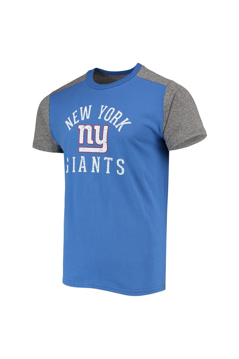 Men's Majestic Threads Royal/Gray New York Giants Field Goal Slub T-Shirt, Alternate, color, Royal
