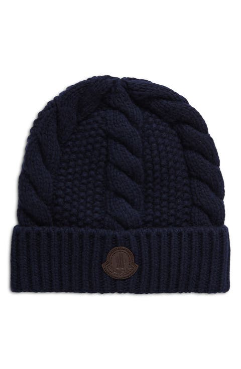 Logo Cable Stitch Virgin Wool & Cashmere Beanie