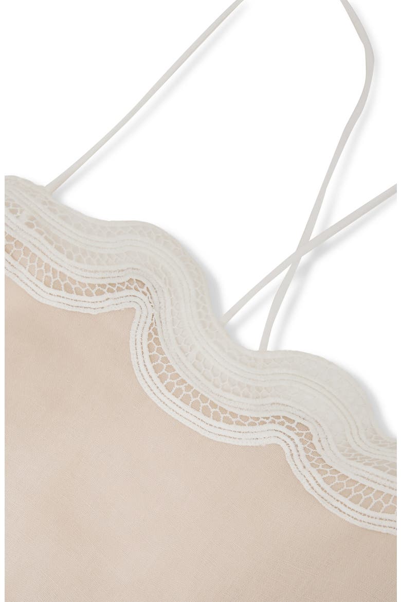 Arla Embroidered Linen Cover-Up Dress, Alternate, color, NEUTRAL