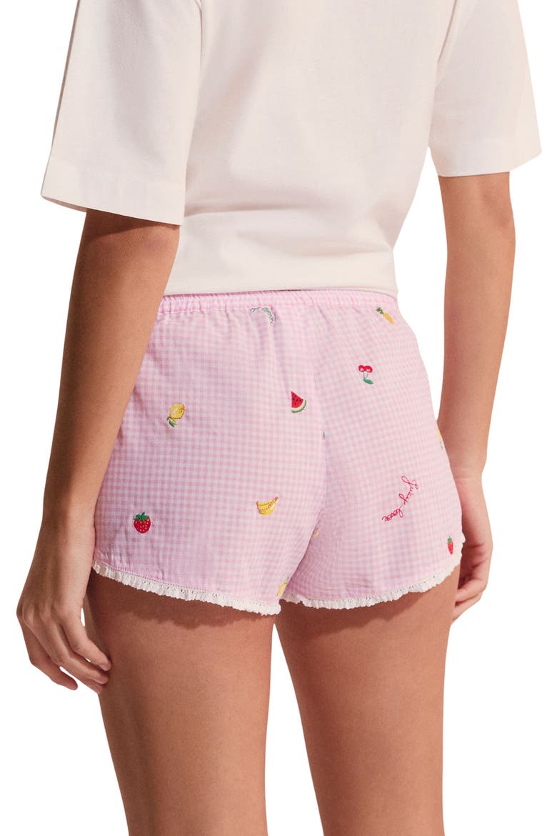 Brisa Cotton Pajama Shorts, Alternate, color, CANDY-PINK