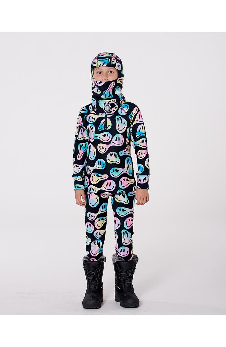 Deux par Deux Brushed Jersey Balaclava, Main, color, Smiley Face Girl