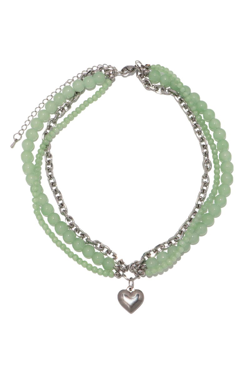 Petit Moments Silvermist Layered Pendant Necklace, Main, color,