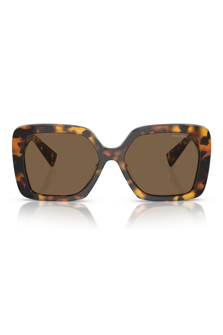 56mm Square Sunglasses, Alternate, color, BLOND HAVANA