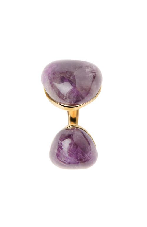 Pdpaola Gravity Stone Ring In Amethyst