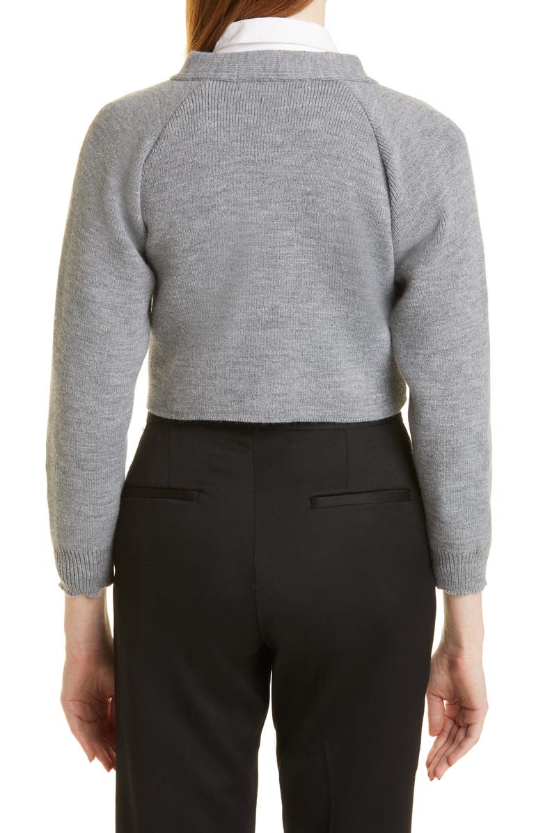 Comme des Garçons Girl x Lochaven of Scotland Tie Neck Crop Cardigan, Alternate, color,