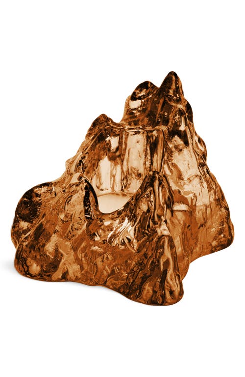 Kosta Boda Rock Votive In Bronze