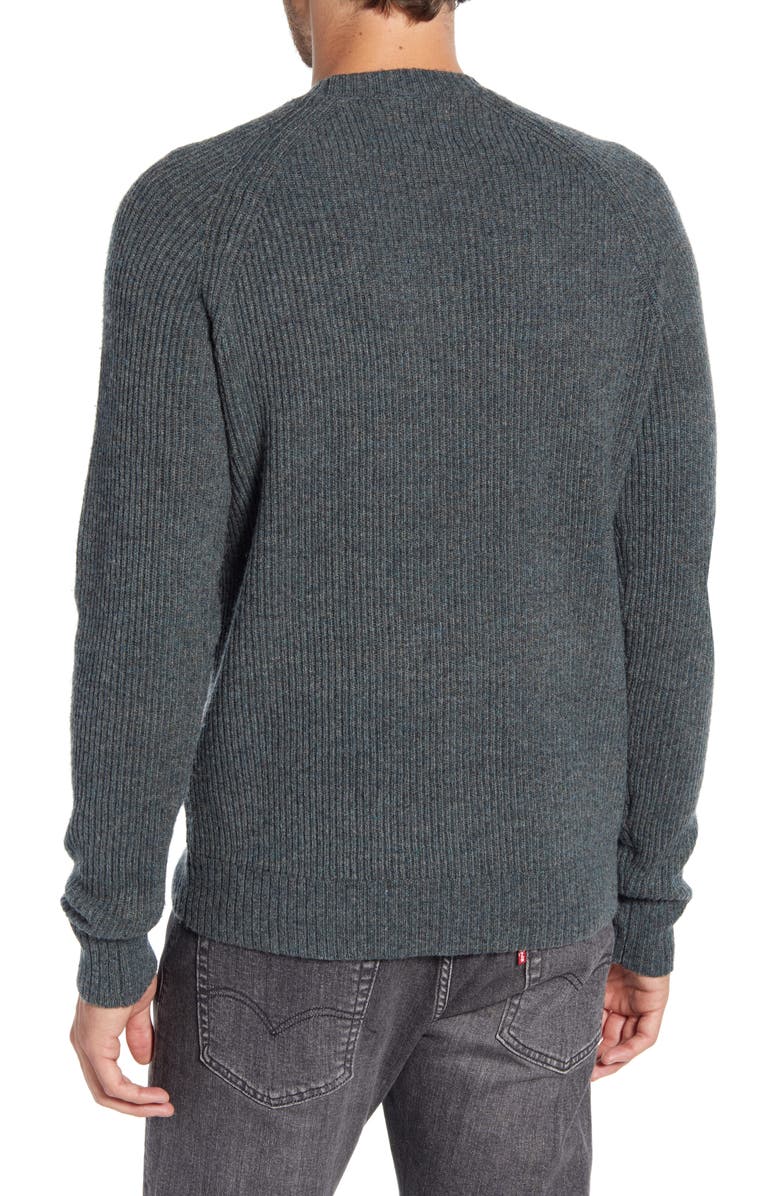 Schott NYC Ribbed Wool Blend Sweater, Alternate, color, Sage