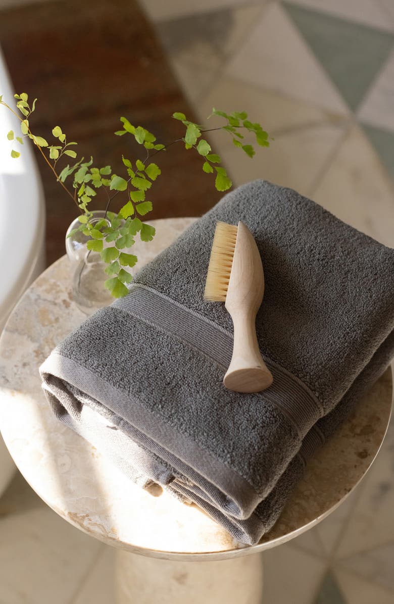 Cozy Earth Luxe Set of 2 Hand Towels, Alternate, color, Charcoal