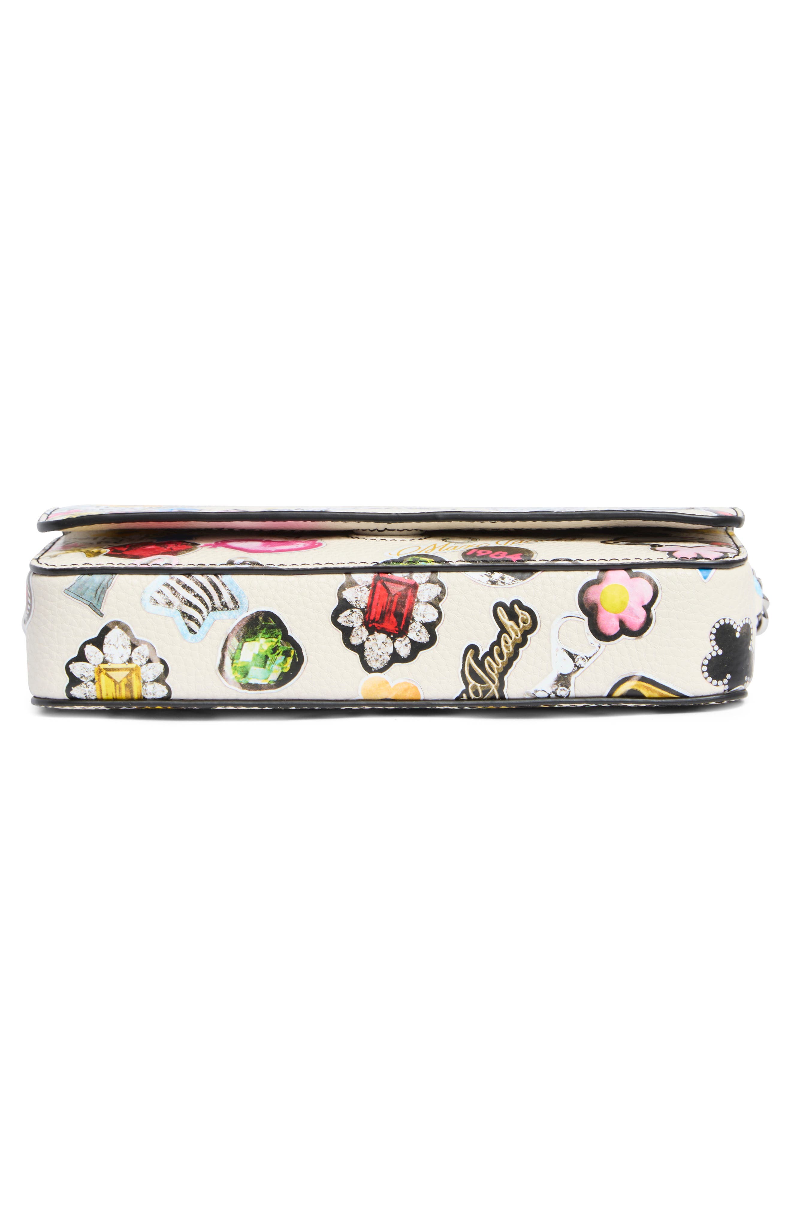 Marc Jacobs Mini Sticker Print Crossbody Bag, Alternate, color, White Multi