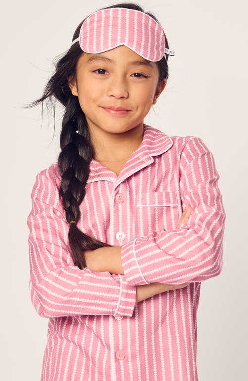 Shop Petite Plume Kids' Heart Stripes Two-piece Pajamas In Pink