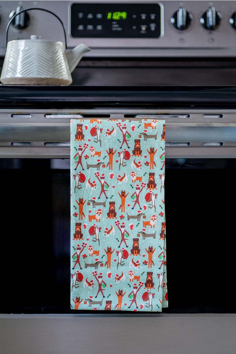 Dog Kitchen Towels, Alternate, color, Santa Paws & Candy Canines