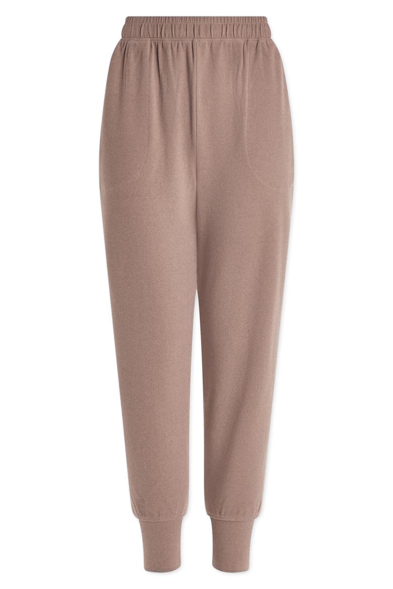 Brushed Rib Knit Slim Joggers, Alternate, color, SHADOW ROSE MARL